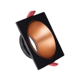ACK AH03-07021 Rose Gold Reflektörlü Siyah Kare Spot Kasası