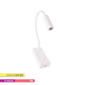 ACK AH09-00300 3W 3000K Günışığı Beyaz Led Duvar Apliği