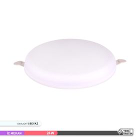 ACK AP10-02430 6500k Beyaz Işık 24W Çerçevesiz Sıva Altı Yuvarlak Led Panel Armatür