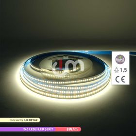 ACK AS01-02801 2835 4000K Ilık Beyaz 240 12 V 5 m LED Şerit