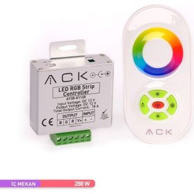 ACK AY30-01120 288W 12V 18A Dokunmatik Kumandalı RF Kontrol RGB Kontrol Cihazı