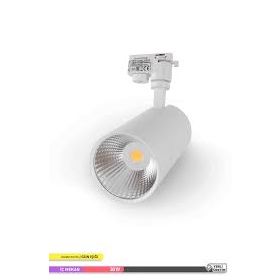 ACK Cob 30 W 3000 K Beyaz Gövde Tek Ayaklı Gün Işığı Led Monofaze Ray Armatürü