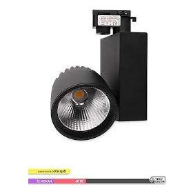 ACK Cob Led 3000 K 40 W Siyah Kasa Gün Işığı Monofaze Ray Armatürü