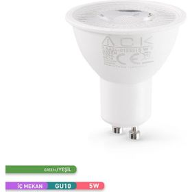 ACK GU10 5 Watt Reflektörlü Yeşil Led Ampul