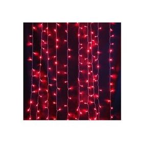 ACK Kırmızı 2x2 mt 400 Ledli Akar Perde