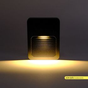 ACK Likia Led 3000K Günışığı 2W Beyaz Kasa Aplik Duvar Armatürü