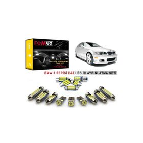 Ack Store BMW E46 3 Serisi Femex Parlak Beyaz LED İç Aydınlatma Ampul Seti