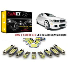 Ack Store BMW E46 3 Serisi Femex Parlak Beyaz LED İç Aydınlatma Ampul Seti