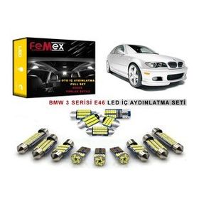 Ack Store BMW E46 3 Serisi Femex Parlak Beyaz LED İç Aydınlatma Ampul Seti