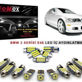 Ack Store BMW E46 3 Serisi Femex Parlak Beyaz LED İç Aydınlatma Ampul Seti