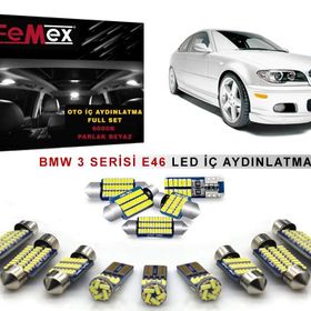 Ack Store BMW E46 3 Serisi Femex Parlak Beyaz LED İç Aydınlatma Ampul Seti