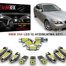 Ack Store BMW E60 5 Serisi FEMEX Parlak Beyaz LED İç Aydınlatma Ampul Seti