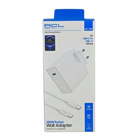 ACL AC-108 120 W Turbo 1xUSB-C 1 mt C to C Kablolu Duvar Şarj Aleti