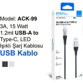 ACL ACK-99 15W 3A Hızlı Type C USB Hızlı Şarj Kablosu