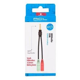 ACL ACPT-13 3.5 mm Ses Mikrofon Jack Birleştirici Aparatı