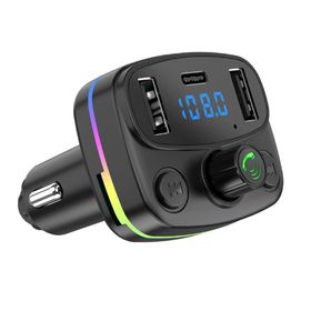 ACL AFT-10 Rgb Type-c Fm Transmitter Müzik Oynatıcı Kablosuz Bağlantı Bluetooth 5.0 Araç Şarj