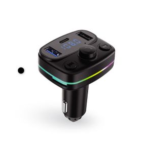 ACL AFT-10 Rgb Type-c Fm Transmitter Müzik Oynatıcı Kablosuz Bağlantı Bluetooth 5.0 Araç Şarj