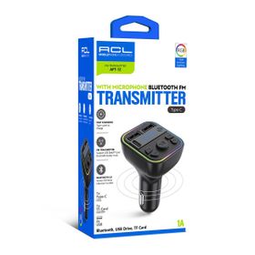 ACL AFT-12 Rgb Type-C Mikrofonlu Fm Transmitter Müzik Oynatıcı Araç Kiti