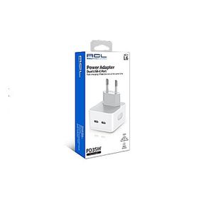 ACL L6 PD 35W Çift Portlu Şarj Başlığı Şarj Adaptörü