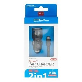 ACL MC-04 Full Metal Type-C Kablo Araç İçi Şarj Aleti