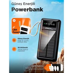 ACL Pw-61 30.000 mAh Güneş Enerjili Beyaz Powerbank