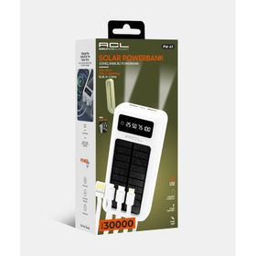 ACL Pw-61 30.000 mAh Güneş Enerjili Beyaz Powerbank
