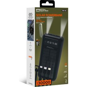 ACL Pw-61 30.000 mAh Güneş Enerjili Siyah Powerbank