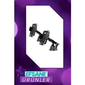 ACL T-77 360° Dönebilen Güçlü Mıknatıslı Vantuzlu Araç İçi Tutacak
