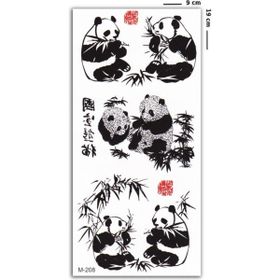 Acousticworld Arkadaşım Panda Sırt Göğüs Kol Bacak Vucut için Şık Geçici Dövme
