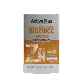 ActivePlus Biozincc Capsules 30 Kapsül Takviye Edici Gıda