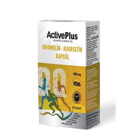 ActivePlus Bromelain Kuersetin İçeren 30 Kapsül Takviye Edici Gıda