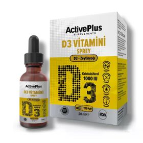 ActivePlus D3-1000Iu 20 ml Sprey Takviye Edici Gıda