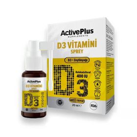 ActivePlus D3-400Iu 20 ml Sprey Takviye Edici Gıda