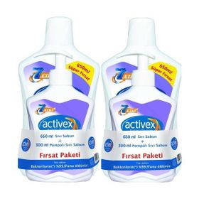 Activex 650 ml + 300 ml - Hassas Ciltler x 2 Adet Antibakteriyel Sıvı Sabun