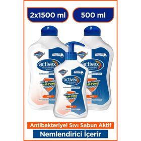 Activex Antibakteriyel Aktif 2x1.5 lt +500 ml Sıvı Sabun
