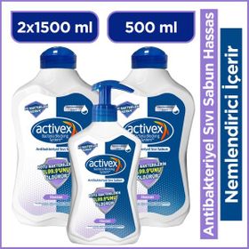 Activex Antibakteriyel Hassas 2x1.5 lt +500 ml Sıvı Sabun