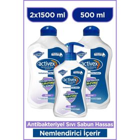Activex Antibakteriyel Hassas 2x1.5 lt +500 ml Sıvı Sabun