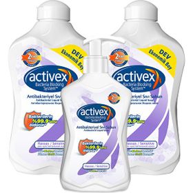 Activex Antibakteriyel Hassas 2x1.5 lt +500 ml Sıvı Sabun
