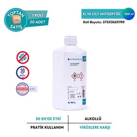 Actodermanol Plus %89 V/V Etanol 500 ml El ve Cilt Antiseptiği