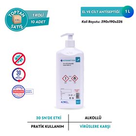 Actohand Etoh 1 lt Etanol %80 V/V El ve Cilt Antiseptiği