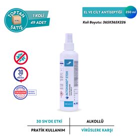 Actohand Etoh 250 ml Etanol %80 V/V El ve Cilt Antiseptiği
