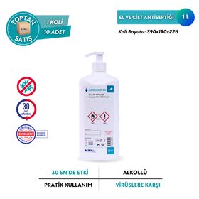 Actohand Ipa İzopropil Alkol %75 V/V=70.6 gr 1 lt ﻿El ve Cilt Antiseptiği