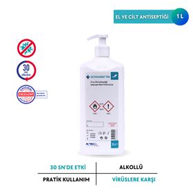 Actohand Ipa İzopropil Alkol %75 V/V=70.6 gr 1 lt ﻿El ve Cilt Antiseptiği