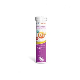 Actomins Vitamin D3 C Çinko Zerdeçal 20 Efervesan Tablet
