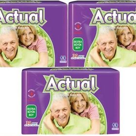 Actual 90 Adet XL Belbantlı Hasta Bezi