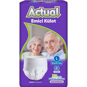 Actual L Yetişkin 30 Adet Emici Külot Hasta Bezi