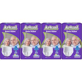 Actual L Yetişkin 4x30 120 Adet Emici Külot Hasta Bezi