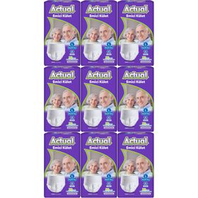 Actual L Yetişkin 9x30 270 Adet Emici Külot Hasta Bezi