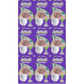 Actual M Yetişkin 9x30 270 Adet Emici Külot Hasta Bezi