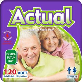 Actual XL 120 Adet Yetişkin Hasta Bezi